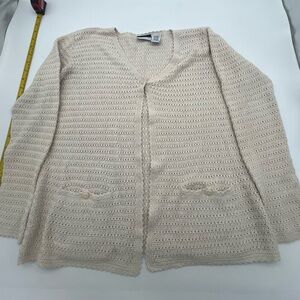 L.L. Bean traveler silk wool cardigan women’s size large Y2K